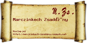 Marczinkech Zsadány névjegykártya